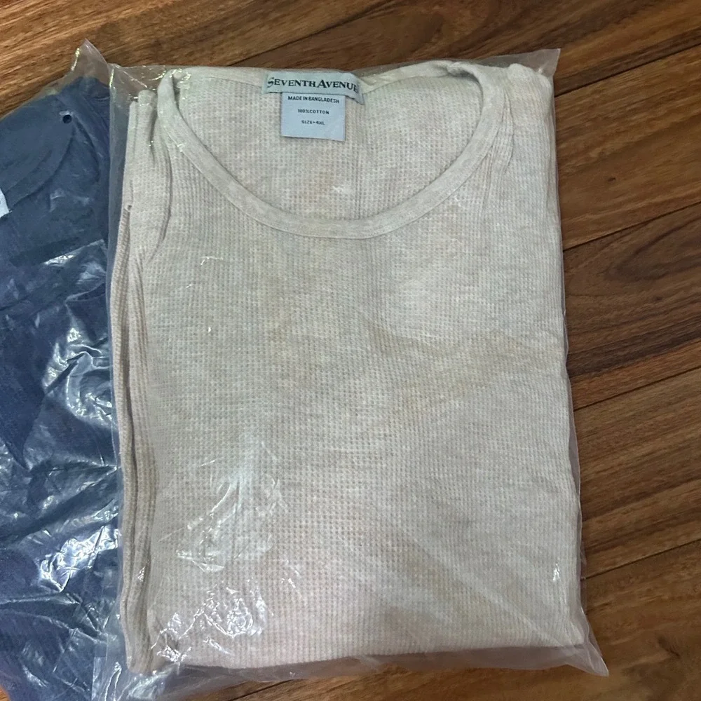 Seventh Avenue‎ Mens 4XL Thermal Waffle Knit Shirt and pants set Pack Navy